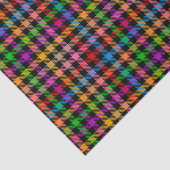 Farbenfrohes Regenbogen-Gingham-Karo-Design - Schw Seidenpapier (Ausschnitt)