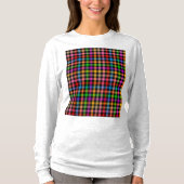 Farbenfrohes Regenbogen-Gingham-Karo-Design - Schw T-Shirt (Vorderseite)
