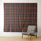 Farbenfrohes Regenbogen-Gingham-Karo-Design - Schw Wandteppich (Beispiel (Horizontal))