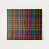Farbenfrohes Regenbogen-Gingham-Karo-Design - Schw Wandteppich (Vorderseite (Horizontal))