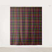 Farbenfrohes Regenbogen-Gingham-Karo-Design - Schw Wandteppich (Vorderseite)