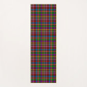 Farbenfrohes Regenbogen-Gingham-Karo-Design - Schw Yogamatte (Vorderseite)