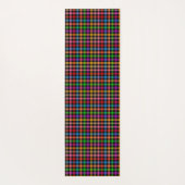 Farbenfrohes Regenbogen-Gingham-Karo-Design - Schw Yogamatte (Rückseite)