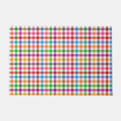 Farbenfrohes Regenbogen-Gingham-Karo-Design - Weiß Fußmatte (Vorderseite)