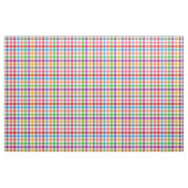 Farbenfrohes Regenbogen-Gingham-Karo-Design - Weiß Stoff (Yard (91,4 cm))