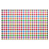 Farbenfrohes Regenbogen-Gingham-Karo-Design - Weiß Stoff (Fat Quarter (45,7 x 55,9 cm))