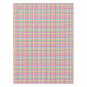 Farbenfrohes Regenbogen-Gingham-Karo-Design - Weiß Tischdecke (Vorderseite)