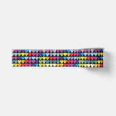 Farbenfrohes Regenbogen-Herzen-Muster Ripsband (Vorderseite)