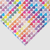 Farbenfrohes Regenbogen-Herzen-Muster Seidenpapier (Ausschnitt)