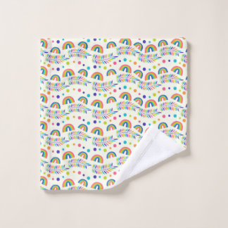 farbenfrohes Regenbogen-muster-Handtuch-Set und Wa Badhandtuch Set