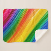 Farbenfrohes Regenbogenmuster Sherpadecke (Vorderseite (Horizontal))