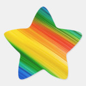 Farbenfrohes Regenbogenmuster Stern-Aufkleber (Vorderseite)
