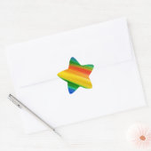 Farbenfrohes Regenbogenmuster Stern-Aufkleber (Umschlag)