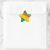 Farbenfrohes Regenbogenmuster Stern-Aufkleber (Tasche)