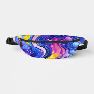 Farbenfrohes Retro-Abstraktmuster Bauchtasche