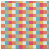 Farbenfrohes Retro-Aztek-Pixel-Quadrat-Muster Stoff (Muster)