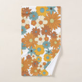 Farbenfrohes Retro-Blumenmuster Badhandtuch Set (Handtuch)