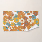 Farbenfrohes Retro-Blumenmuster Badhandtuch Set (Handtuch)