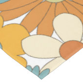 Farbenfrohes Retro-Blumenmuster Tischdecke (Schrägansicht)