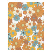 Farbenfrohes Retro-Blumenmuster Tischdecke (Vorderseite)