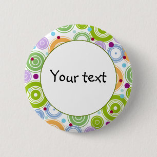 Farbenfrohes Retro-Design Button
