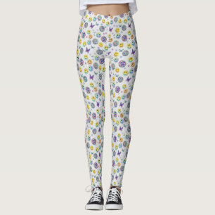 Farbenfrohes Retro-Disco-Muster Leggings