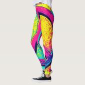 Farbenfrohes Retro-Friedenszeichen Leggings (Links)