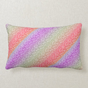 Farbenfrohes Retro-Glittermuster Lendenkissen