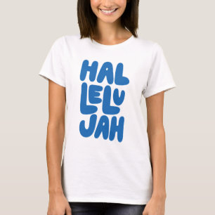 Farbenfrohes Retro Hallelujah für christliche Frau T-Shirt