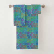 Farbenfrohes Retro-Muster Art Design aus der Mitte