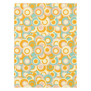 Farbenfrohes Retro-Muster in pastellfarbenen Orang Tischdecke