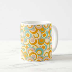 Farbenfrohes Retro-Muster in Pastelltönen von Oran Kaffeetasse
