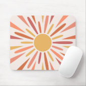 Farbenfrohes Retro-Sonnen-Design Mousepad (Mit Mouse)