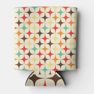 Farbenfrohes Retro-Sternmuster geometrisch Dosenkühler