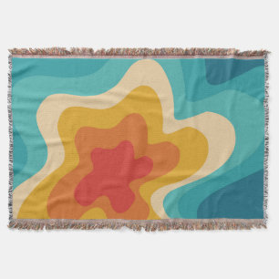 Farbenfrohes Retro-Strudel-Design Decke