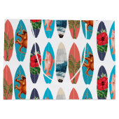 Farbenfrohes Retro-Surfbrettmuster Große Geschenktüte (Rückseite)