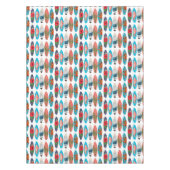 Farbenfrohes Retro-Surfbrettmuster Tischdecke (Vorderseite)