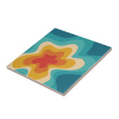 Farbenfrohes Retro-Swirldesign Fliese (Seite)
