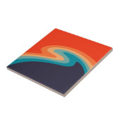 Farbenfrohes Retro-Swirldesign Fliese (Seite)