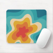 Farbenfrohes Retro-Swirldesign Mousepad (Mit Mouse)