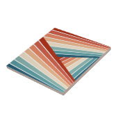 Farbenfrohes Retrodesign mit diagonalem Regenbogen Fliese (Seite)