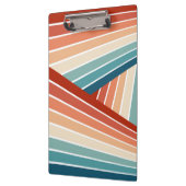 Farbenfrohes Retrodesign mit diagonalem Regenbogen Klemmbrett (Links)