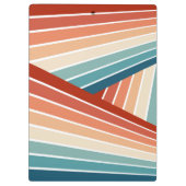 Farbenfrohes Retrodesign mit diagonalem Regenbogen Klemmbrett (Rückseite)