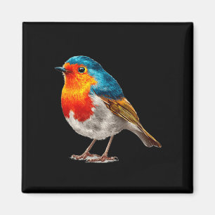 Farbenfrohes Robin-Kostüm für Vögel und Federn Magnet