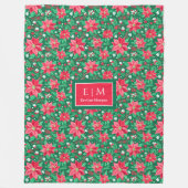 Farbenfrohes rosa Wasserfarbe Preppy-Geschenk mit  Fleecedecke (Vorderseite)