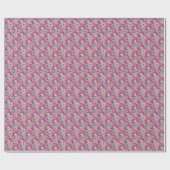Farbenfrohes rustikales Blumenmuster retro Geschenkpapier (Flach)