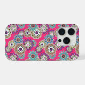 Farbenfrohes rustikales Blumenmuster retro  iPhone Hülle (Rückseite (Horizontal))