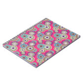 Farbenfrohes rustikales Blumenmuster Retro Notizblock (Linke Seite)