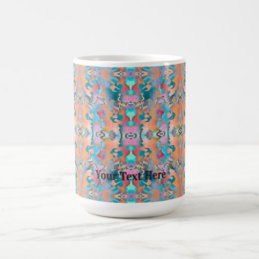 Farbenfrohes Rustikales Boho Abstraktes Kunstmuste Kaffeetasse (Mittel)
