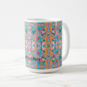 Farbenfrohes Rustikales Boho Abstraktes Kunstmuste Kaffeetasse (VorderseiteRechts)